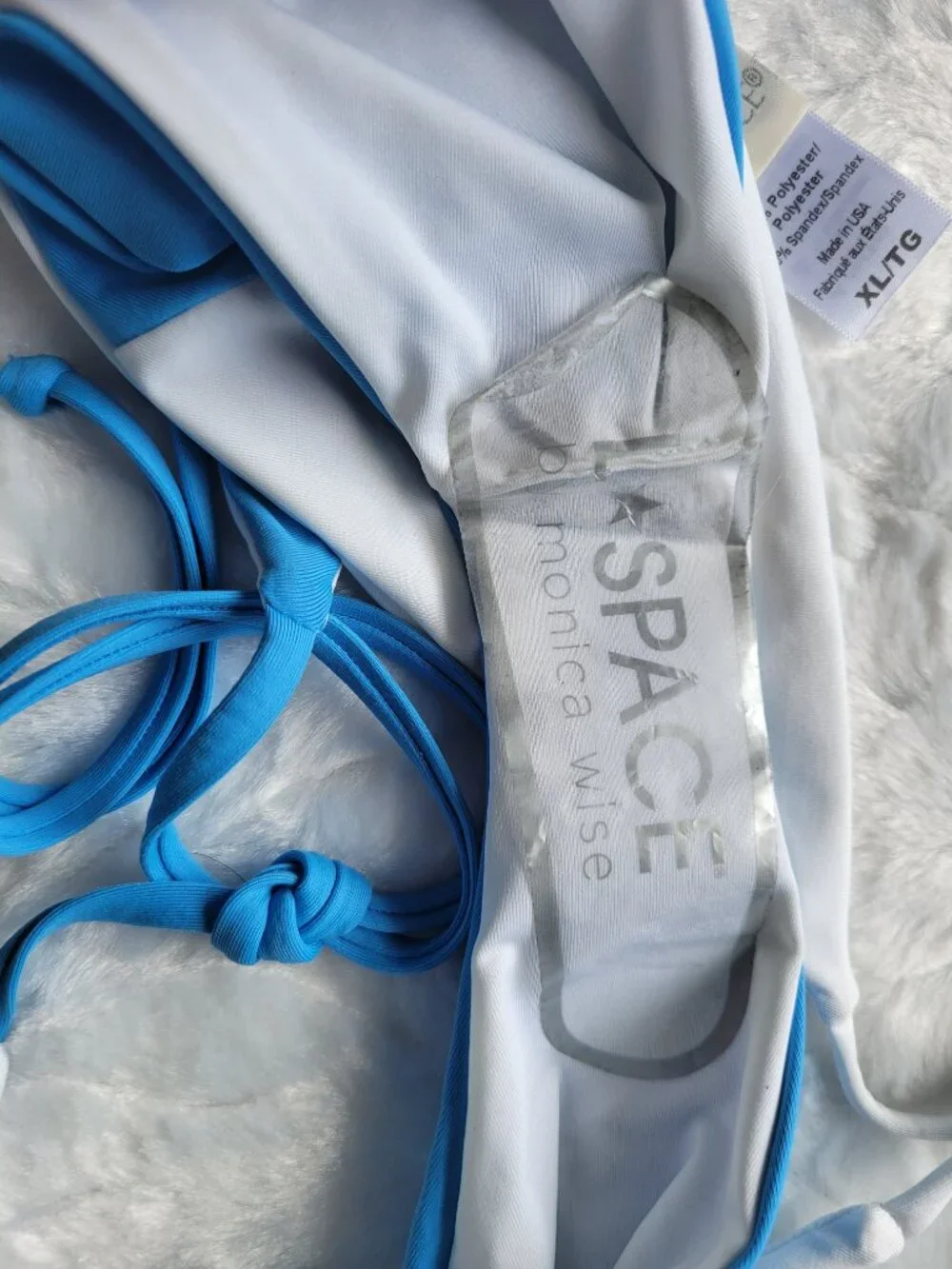 L*Space Bikini Bottom Women's XL Swim Blue Dani  Classic String Swimwear  NWOT